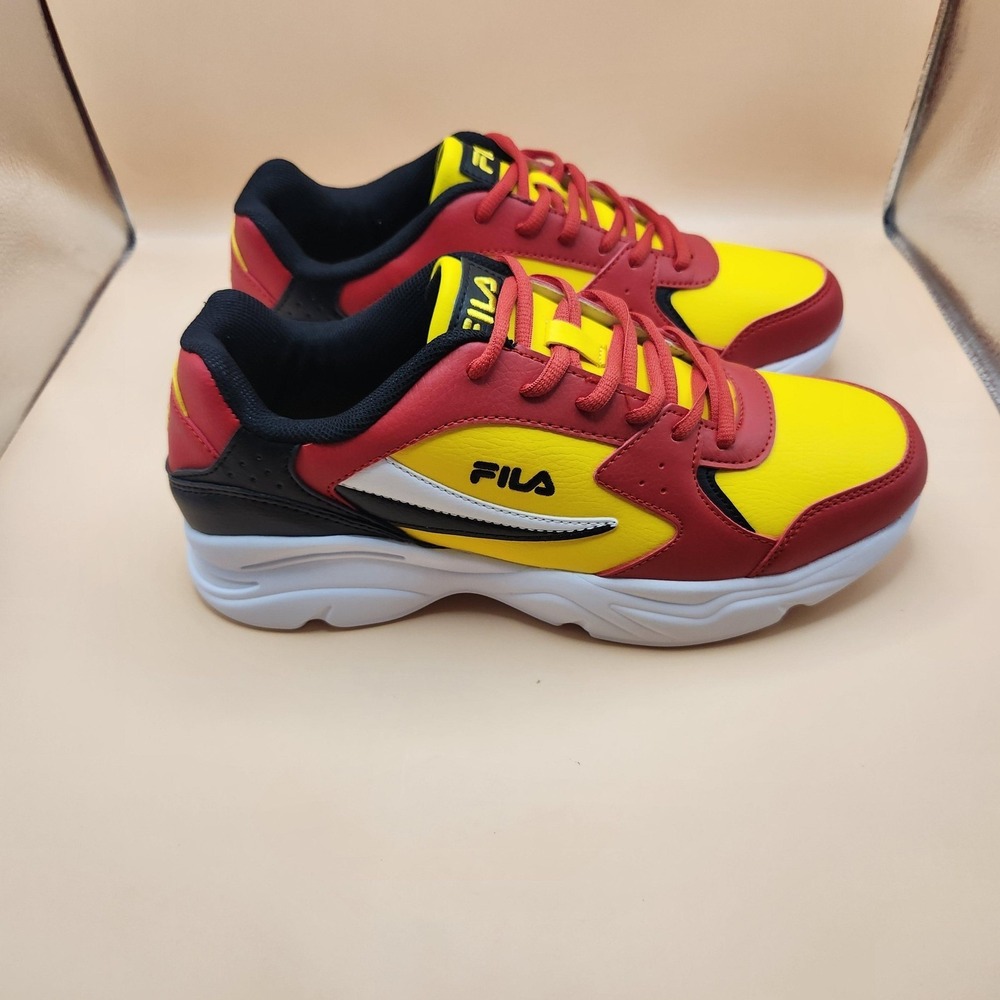 Fila Stirr Shoes Mens Size 10 Yellow Red Black Sneakers New 1RM02051-606